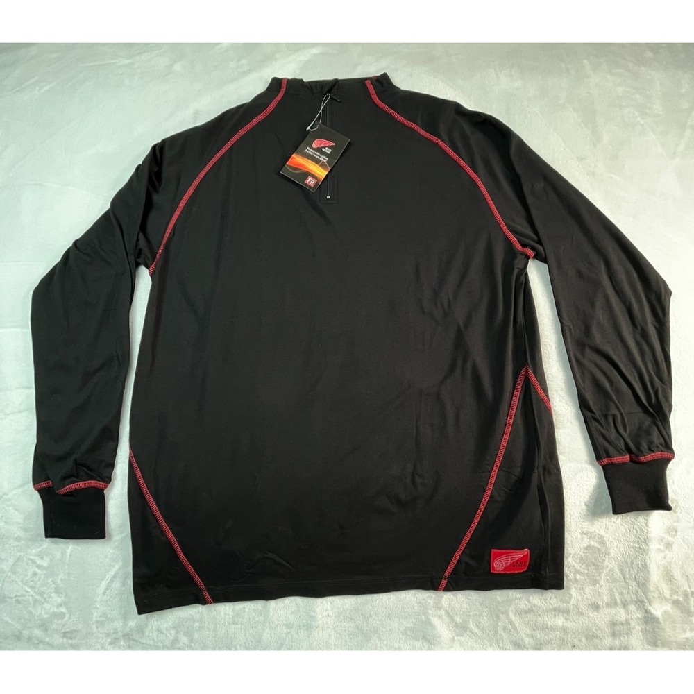 NWT Red Wing Shoes Shirt Mens 2XL‎ Black Quarter Zip FR Base Layer 69004